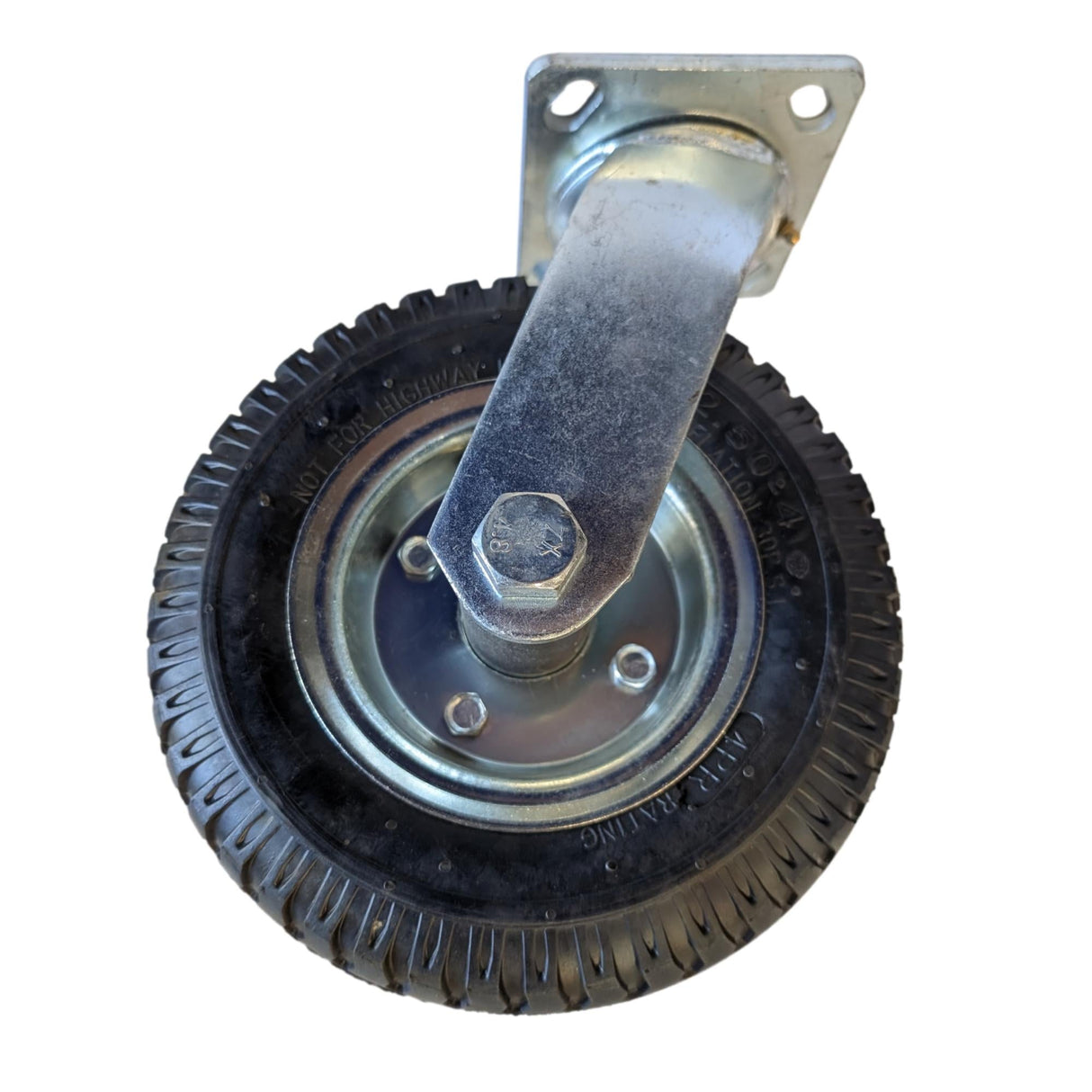 8" Bellman Luggage Cart Caster, Pneumatic, Swivel, 350 lbs. Capacity