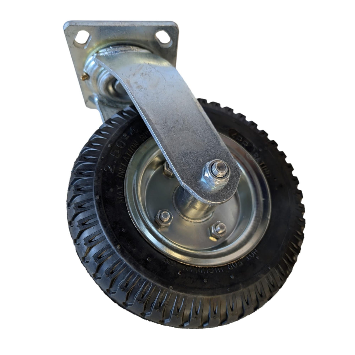 8" Bellman Luggage Cart Caster, Pneumatic, Swivel, 350 lbs. Capacity