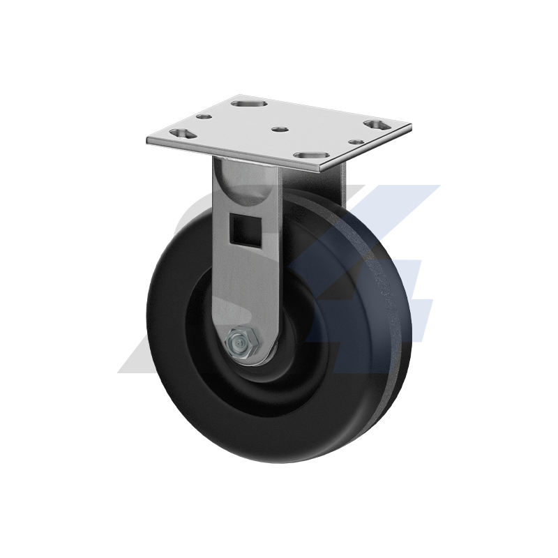 6 x 2" Zinc, Rigid Caster Top Plate Mount - C009.005