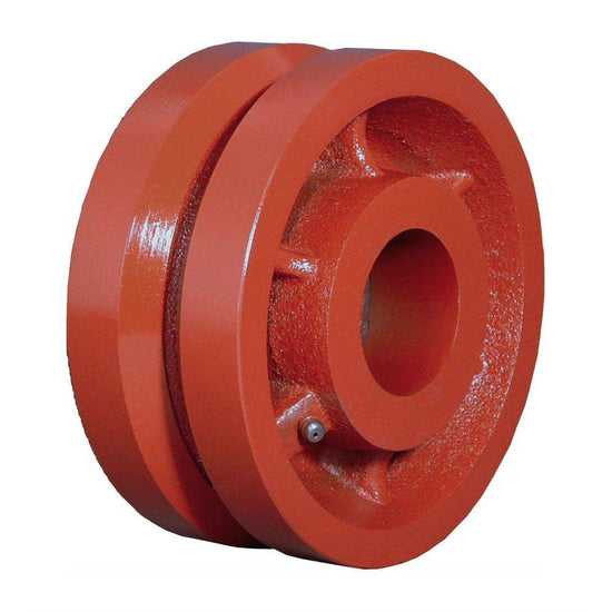 6" x 2-1/2" Ductile Steel V-Groove Wheel - DV60KT25