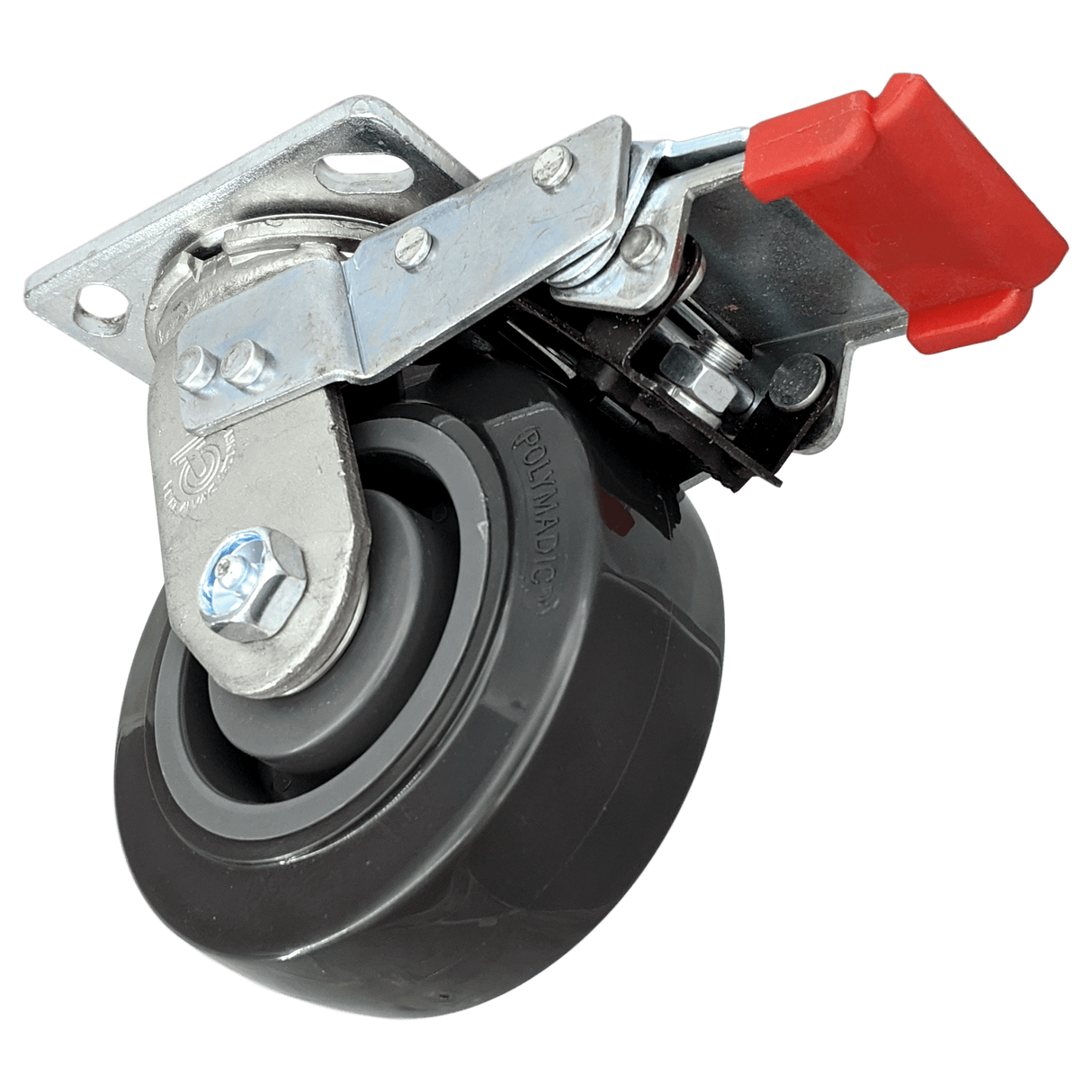 5" x 2" Trailing Total Lock Swivel Caster with Polymadic Wheel - FTPM50JI6017YY