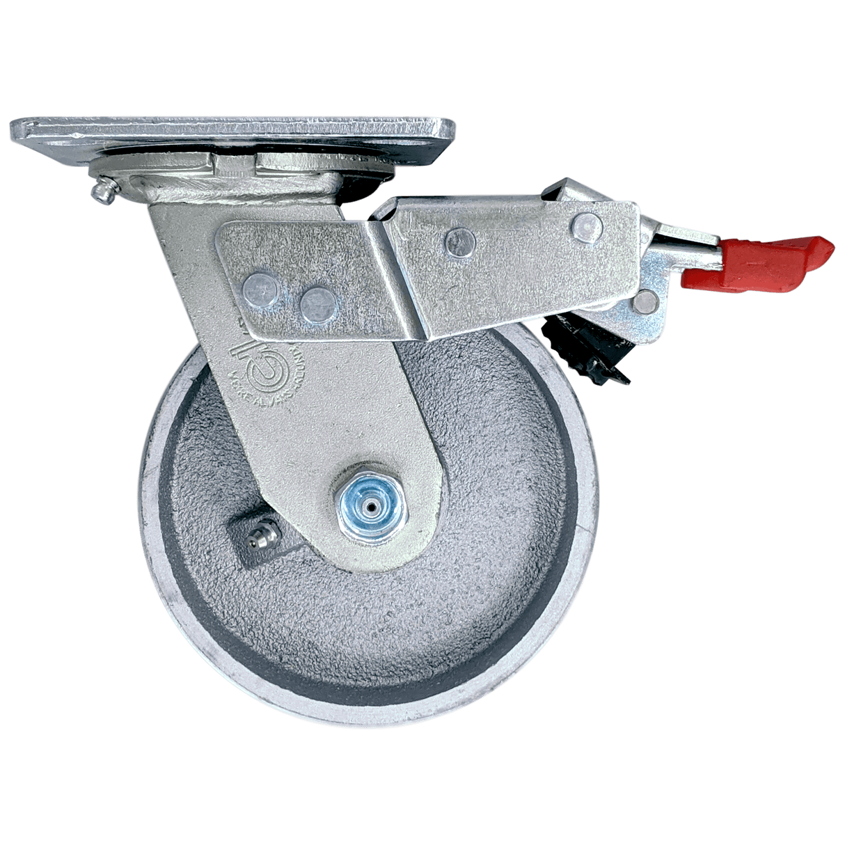 5" x 2" Trailing Total Lock Swivel Caster with Semi-Steel Wheel - FTSS50JS0417YY