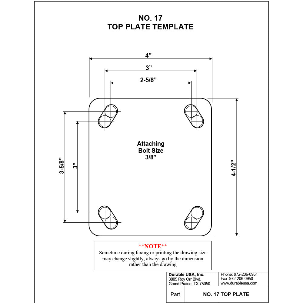 3" x 1-13/16" Heavy-Duty Rigid Caster with MaxRok Nylon Wheel - 06MA30IB0817YY