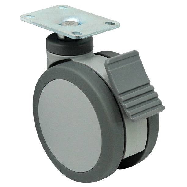 5" x 3" Polima Series Polyon Mold-on Polyurethane/Cast Iron Wheel with Polima Wheel - PL05PUBTLB6