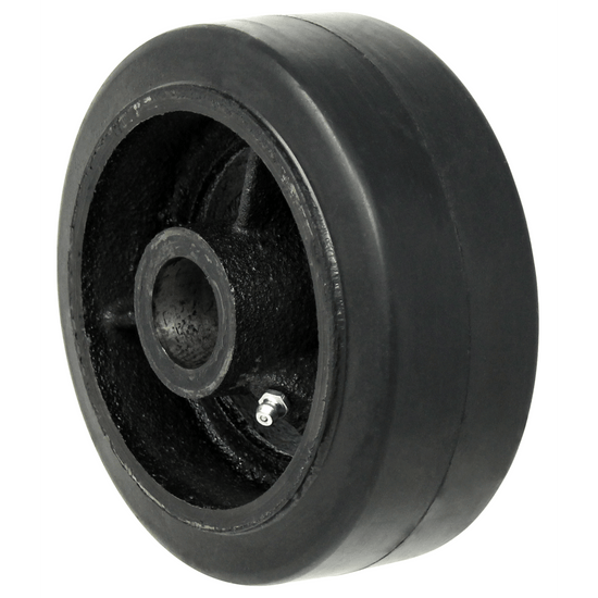 6" x 2" Mold-On Rubber on Cast Iron Wheel - RS60JB04