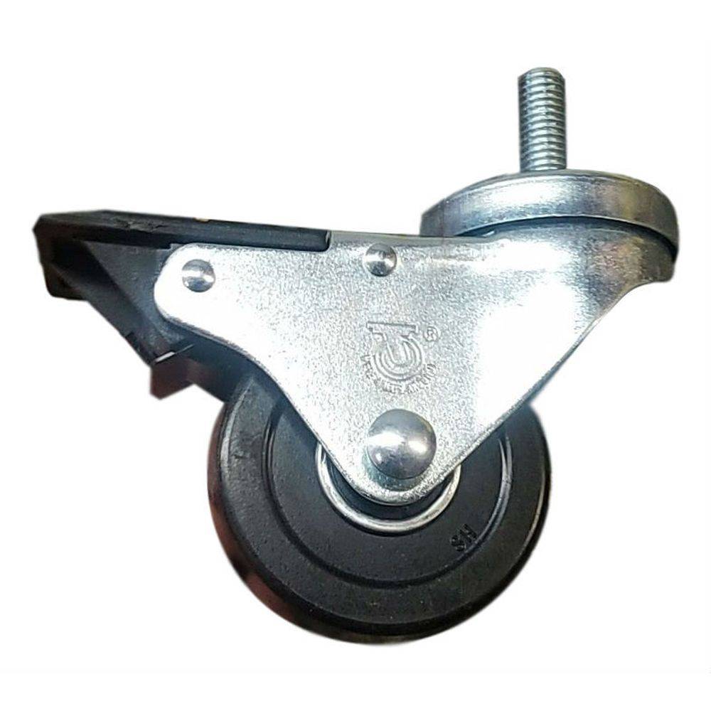 4" x 1-1/4" Light Medium Duty Total Lock Swivel Caster with Hard Rubber Wheel - T3HR40GB4268YY