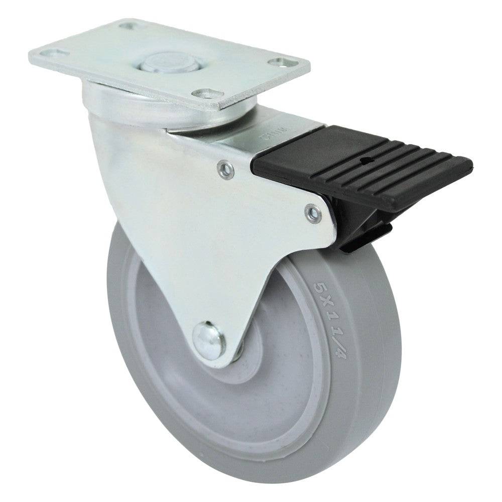 5" x 1-1/4" Light Medium Duty Total Lock Swivel Caster with Nomadic Wheel - T3NM50GI4306YY