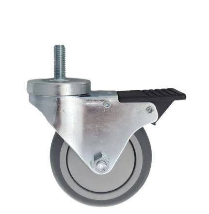3" x 1-1/4" Light Medium Duty Total Lock Swivel Caster with Thermo-Pro Wheel - T3TP30GI4470YY