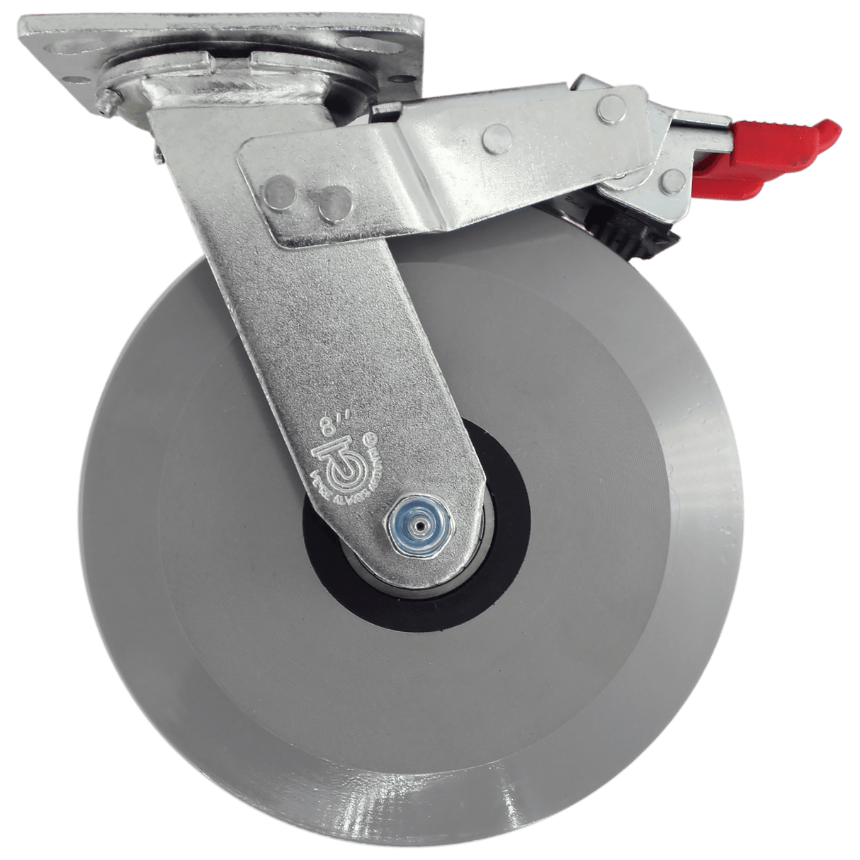 5" x 2" Trailing Total Lock Swivel Caster with Ergolastomer Wheel - FTHU80JI6417YY