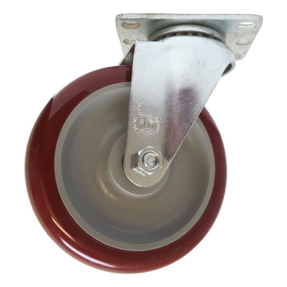 5" x 1-1/8" Light Medium Duty Swivel Caster with Polymadic Wheel - 75PM50GM4306YY