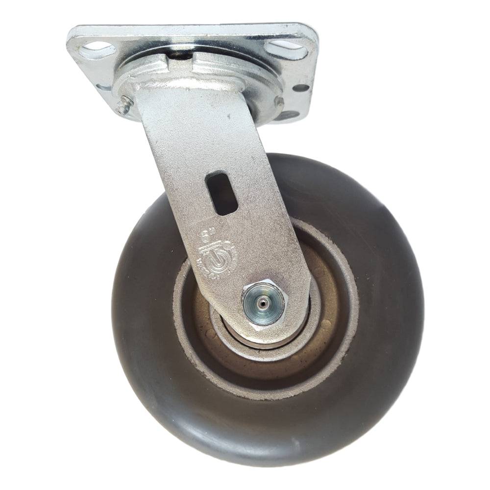 6" x 2" Medium Duty Series Swivel Caster with Dura-Cushion Wheel - 27BC60JX6317YY