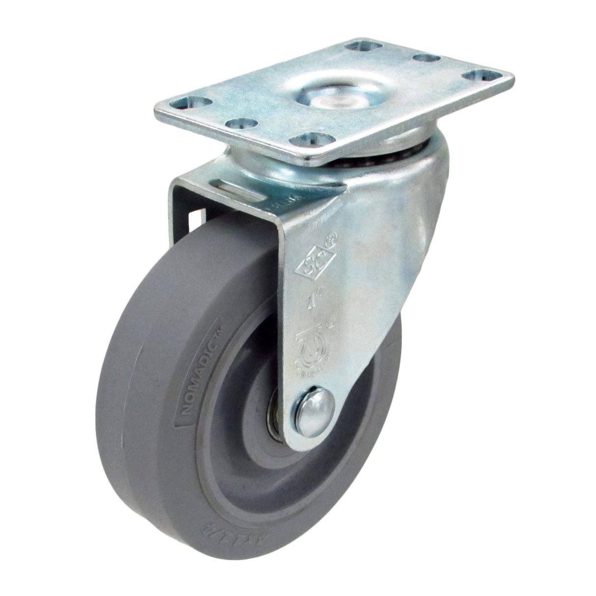4" x 1-1/4" Light Medium Duty Swivel Caster with Nomadic Wheel - 75NM40GI4311YY