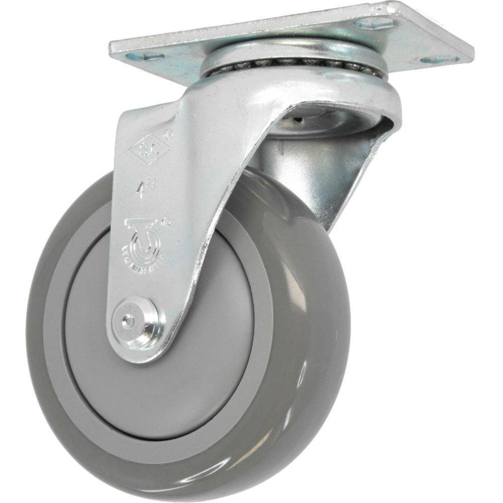 4" x 1-1/4" Light Medium Duty Swivel Caster with Poly-Pro Wheel - 75PP40GI4406YY