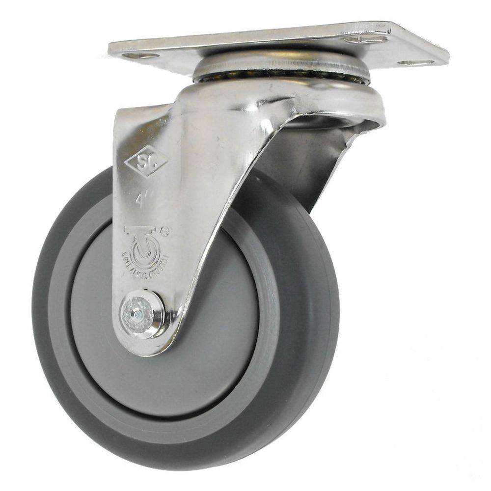 4" x 1-1/4" Light Medium Duty Stainless Steel Swivel Caster with Thermo-Pro Wheel - 15TP40GI4406YY