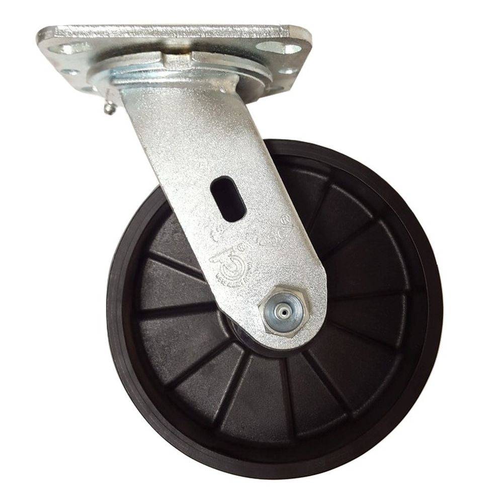 6" x 2" Medium Duty Series Swivel Caster with Maxrok Wheel - 27MA60JB6017YY