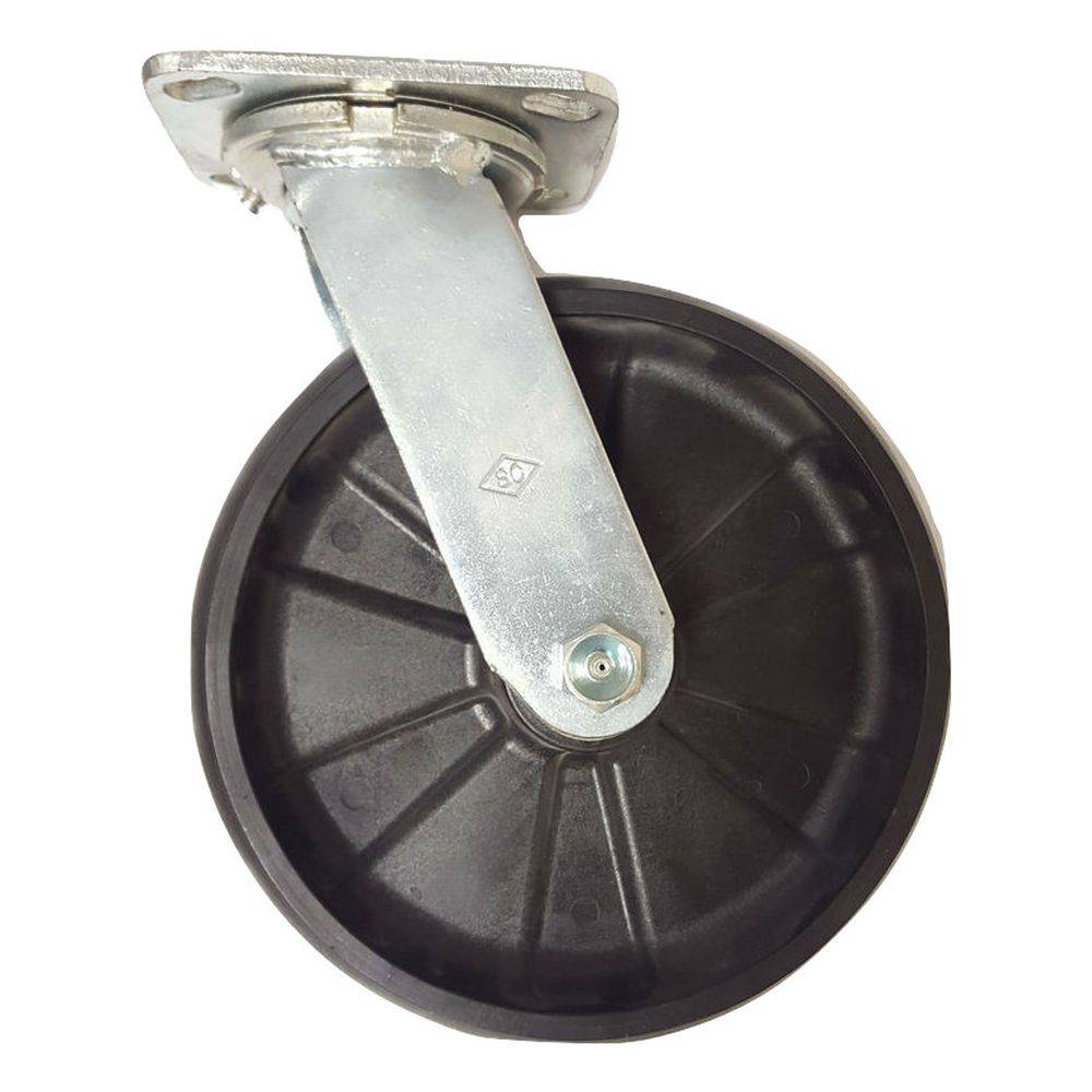 8" x 2" Medium Duty Series Swivel Caster with Maxrok Wheel - 27MA80JB6017YY