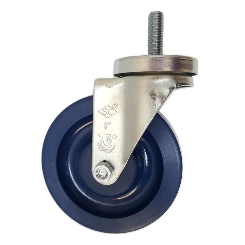5" x 1-1/4" Light Medium Duty Swivel Caster with Duralastomer Wheel - 21SU50GL9070YY
