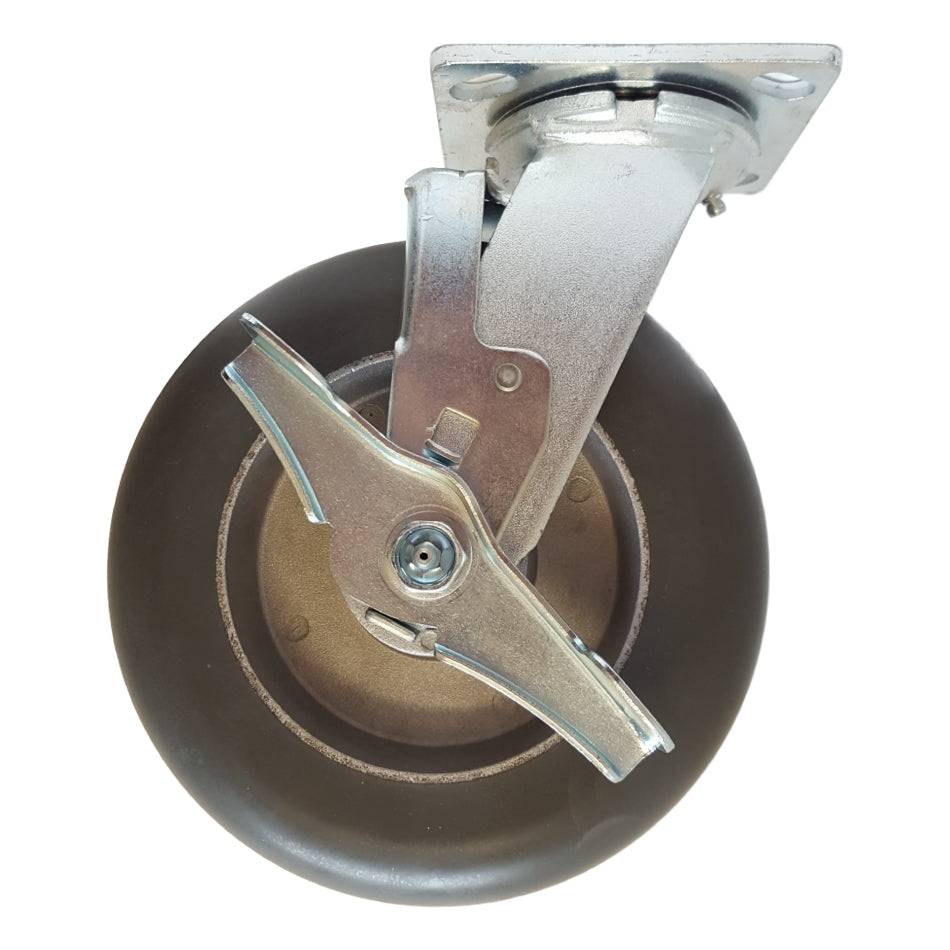 8" x 2" Medium Duty Series Swivel Caster with Dura-Cushion Wheel - 27BC80JX6317TY