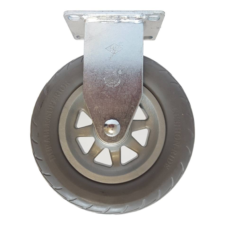 6" x 1-1/4" Light Medium Duty Rigid Caster with Cushion Ride Wheel - 76CR60GI4206YY