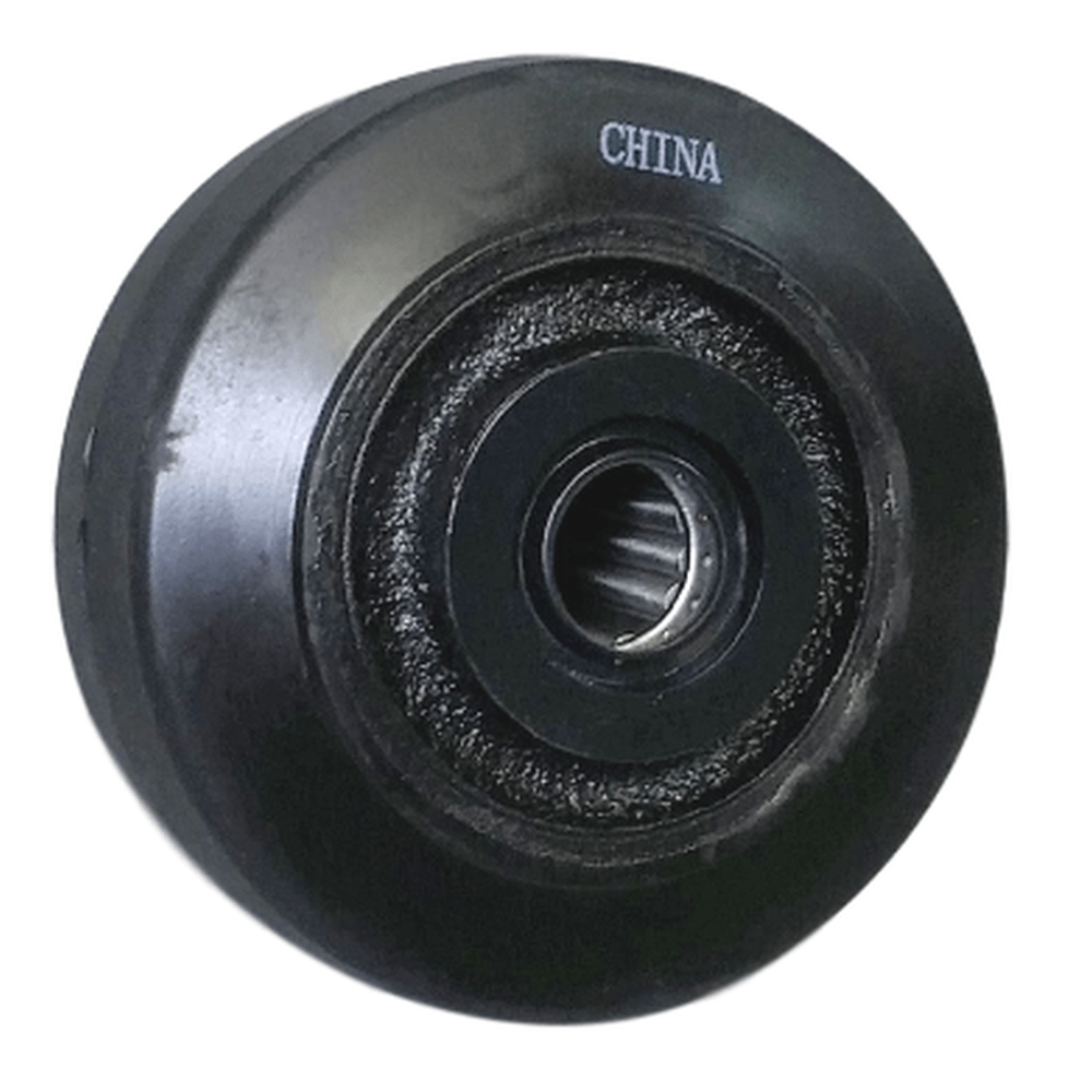 4" x 2" Mold-On Rubber on Cast Iron Wheel - RS40JB92