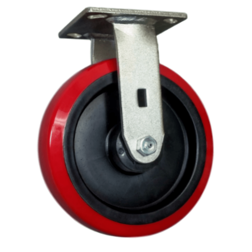 8" x 2" Medium Duty Series Rigid Caster with Poly-Pro Wheel - 28PP80JK6017YY