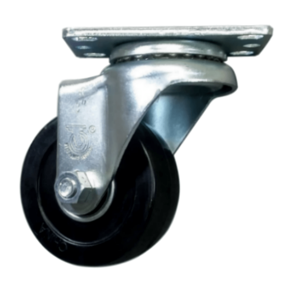 3" x 1-1/4" Light Medium Duty Swivel Caster with Soft Rubber Wheel - 75SR30GB4206YY