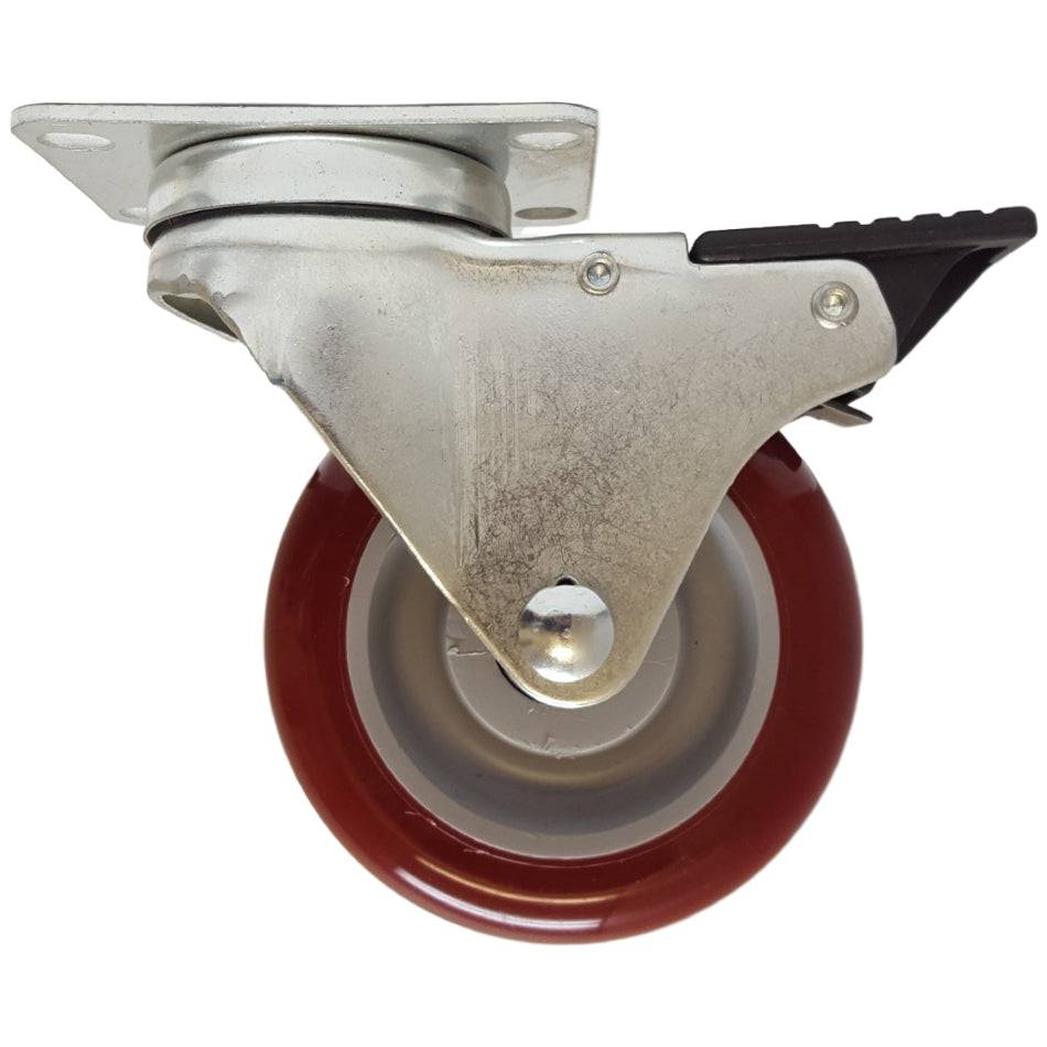 4" x 1-1/4" Light Medium Duty Total Lock Swivel Caster with Polymadic Wheel - T3PM40GM4306YY