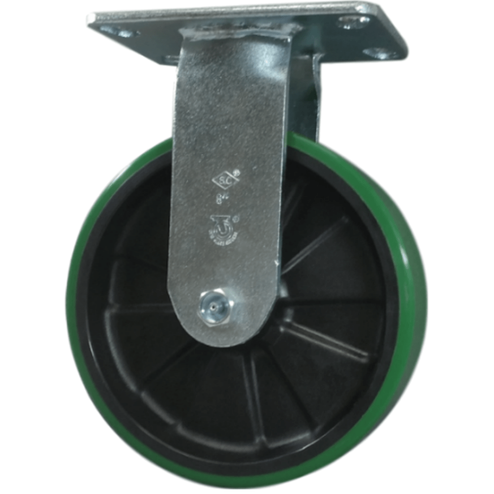 8" x 2" Heavy Duty Rigid Caster with Polyon Maxrok Wheel - 48MU80JG6019YY