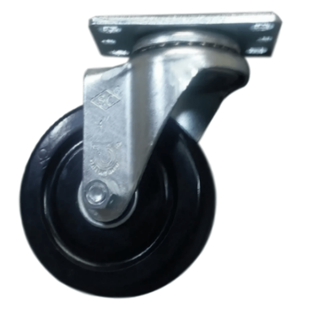 4" x 1-1/4" Light Medium Duty Swivel Caster with Soft Rubber Wheel - 75SR40GB4206YY