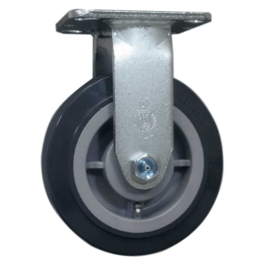 6" x 2" Medium Duty Series Rigid Caster with Polymadic Wheel - 28PM60JI6017YY