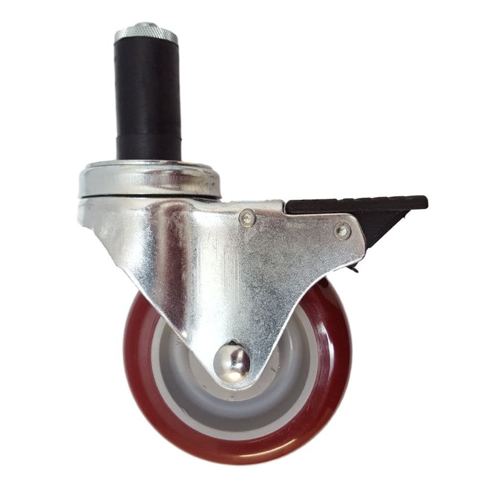 4" x 1-1/4" Light Medium Duty Total Lock Swivel Caster with Polymadic Wheel - T3PM40GM4375YY