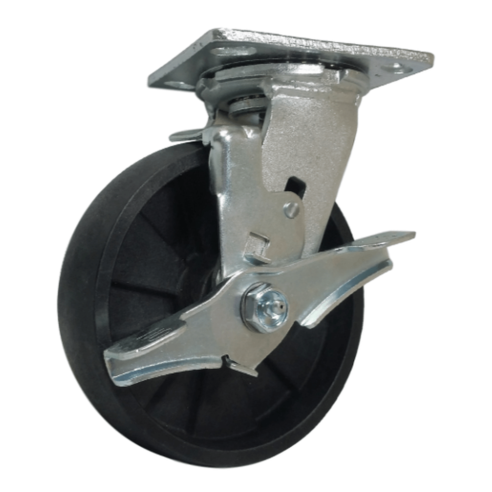 6" x 2" Medium Duty Series Swivel Caster with Maxrok Wheel - 27MA60JB6017TY