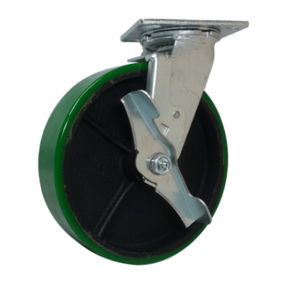8" x 2" Medium Duty Series Swivel Caster with Polyon Wheel - 27PU80JG0417TY