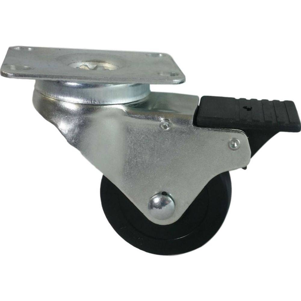 3" x 1-1/4" Light Medium Duty Total Lock Swivel Caster with Hard Rubber Wheel - T3HR30GB4206YY