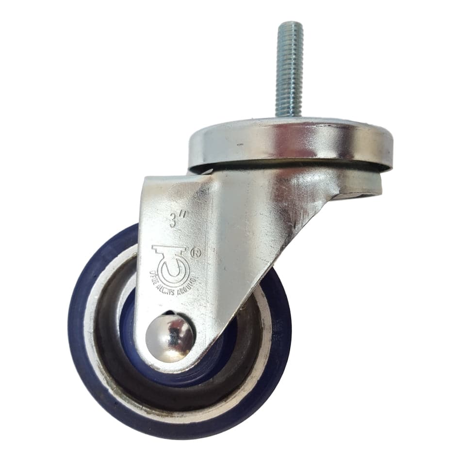 3" x 1-1/4" Light Medium Duty Swivel Caster with Polyon Aluminum Wheel - 21PA30GL4362YY
