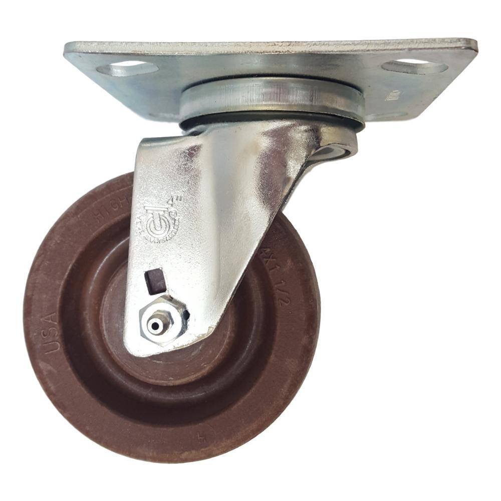 4" x 1-1/2" Light Medium Duty Swivel Caster with Brimstone Wheel - 75GN40HQ9017YZ