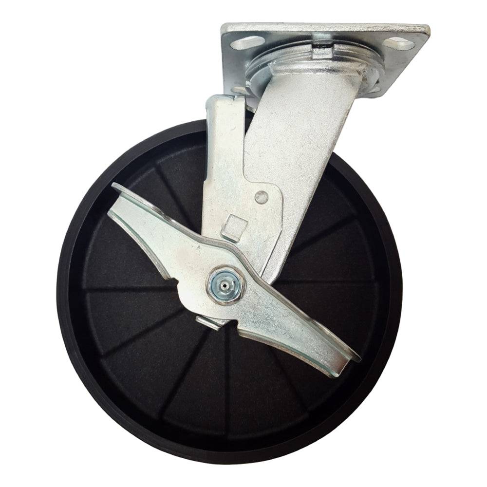 8" x 2" Medium Duty Series Swivel Caster with Maxrok Wheel - 27MA80JB6017TY