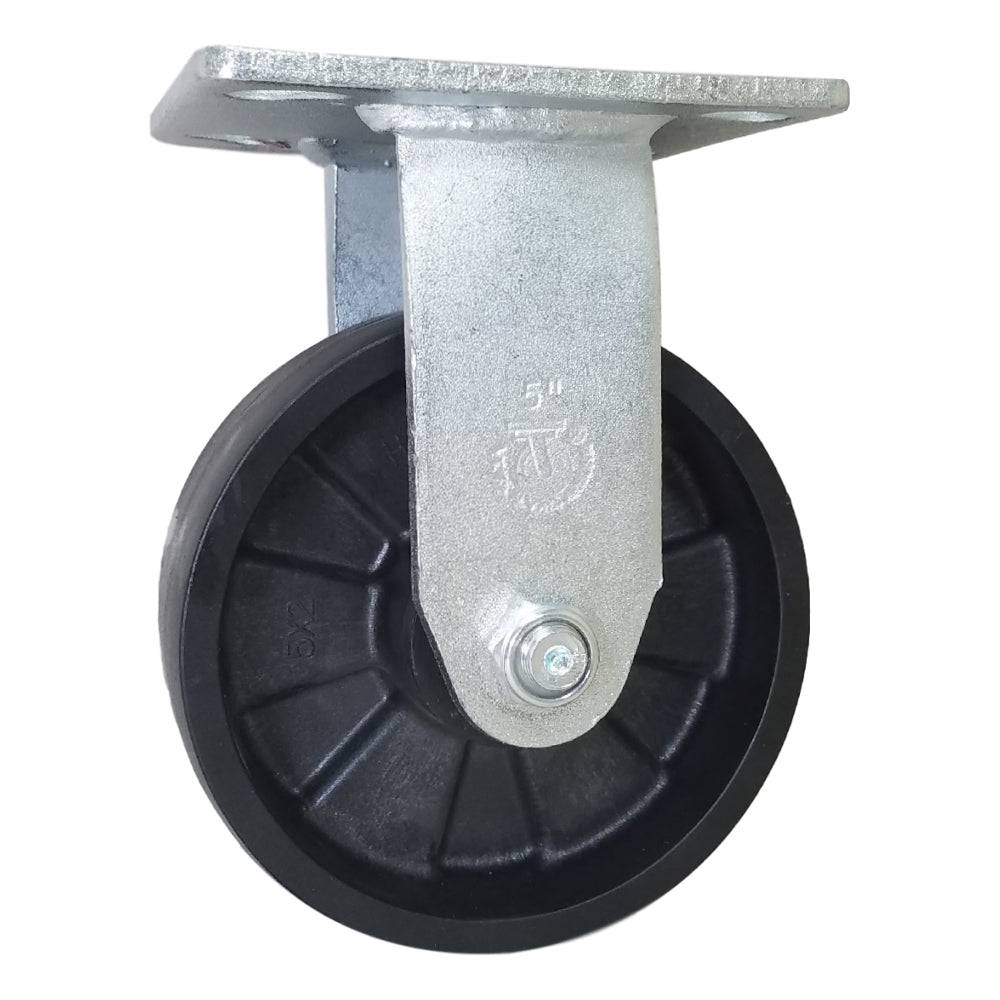 5" x 2" Medium Duty Series Rigid Caster with Maxrok Wheel - 28MA50JB6017YY