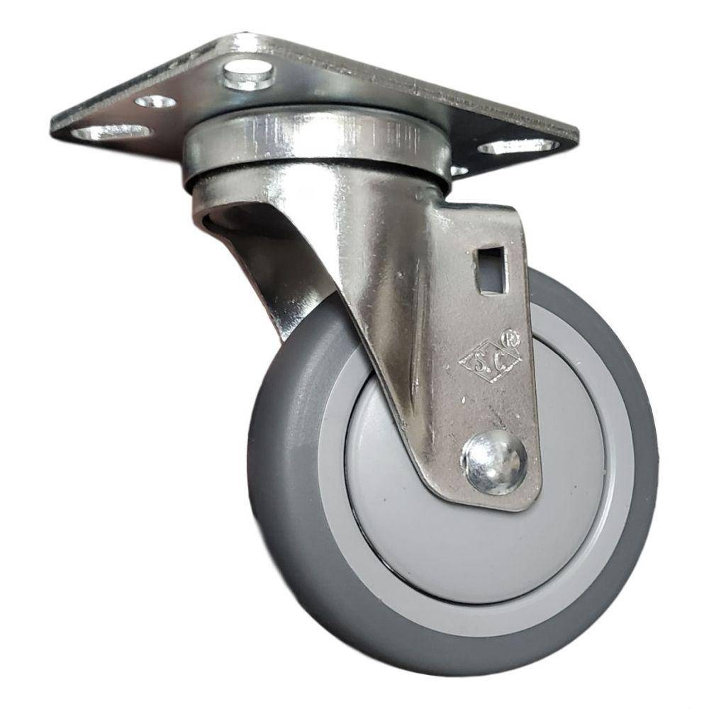 4" x 1-1/4" Light Medium Duty Swivel Caster with Thermo-Pro Wheel - 75TP40GI4411YY