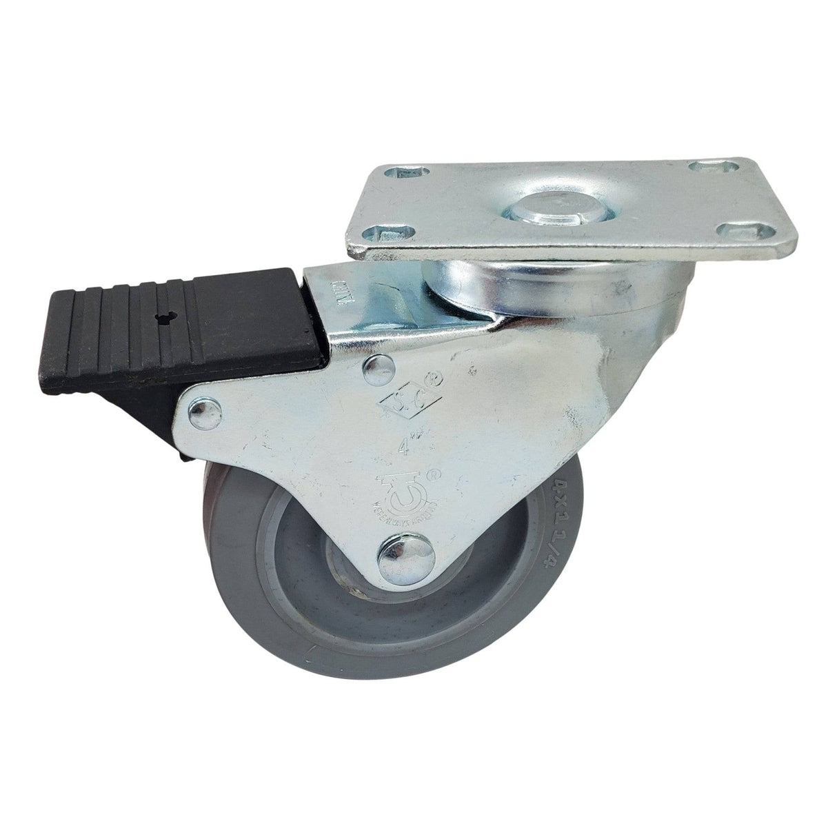 4" x 1-1/4" Light Medium Duty Total Lock Swivel Caster with Nomadic Wheel - T3NM40GI4306YY
