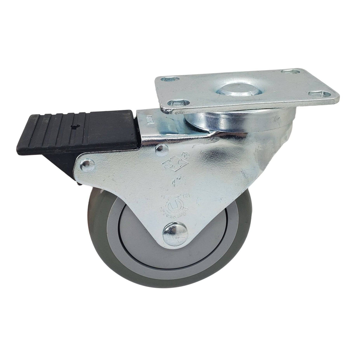 4" x 1-1/4" Light Medium Duty Total Lock Swivel Caster with Poly-Pro Wheel - T3PP40GI4406YY