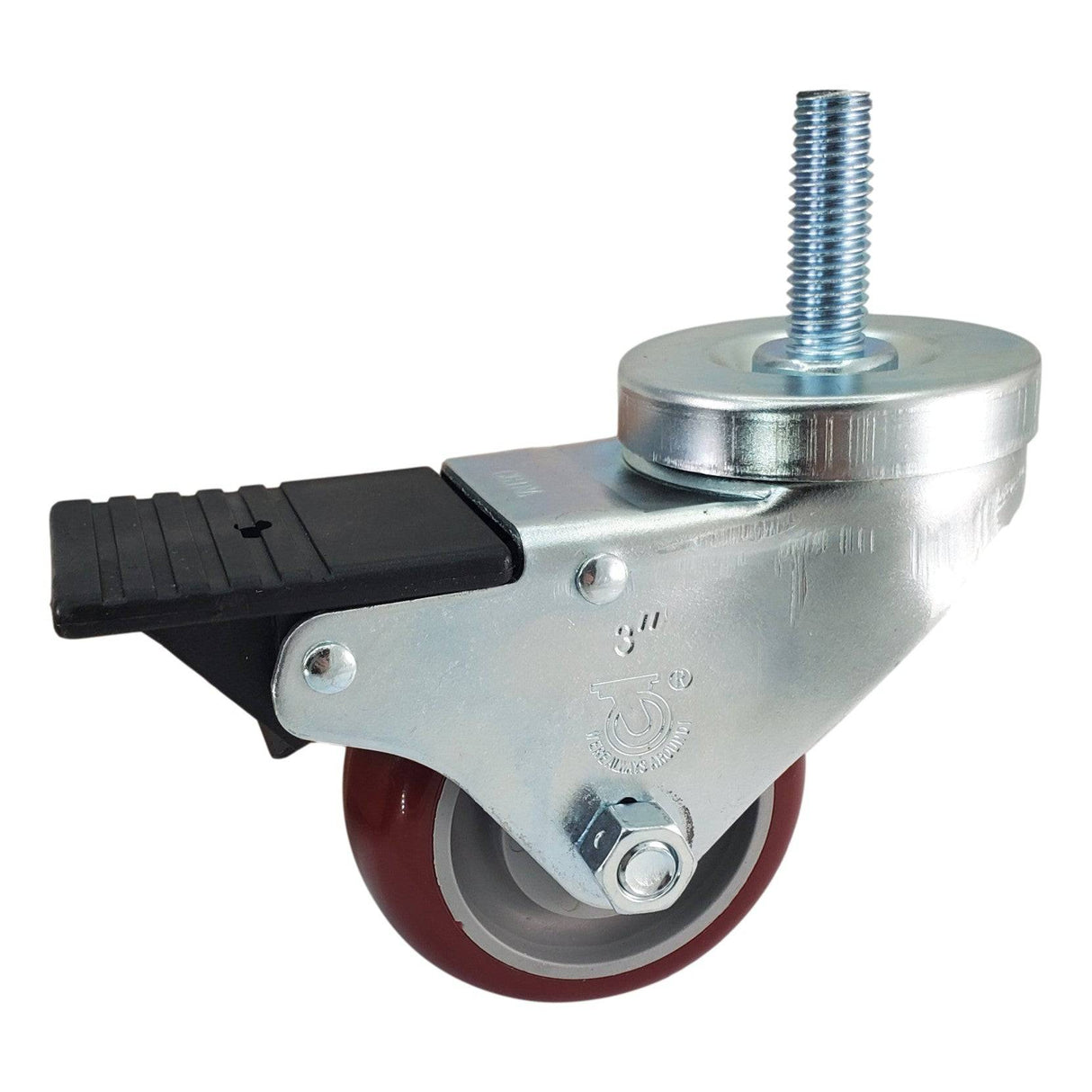 3" x 1-1/4" Light Medium Duty Total Lock Swivel Caster with Polymadic Wheel - T3PM30GM4368YY