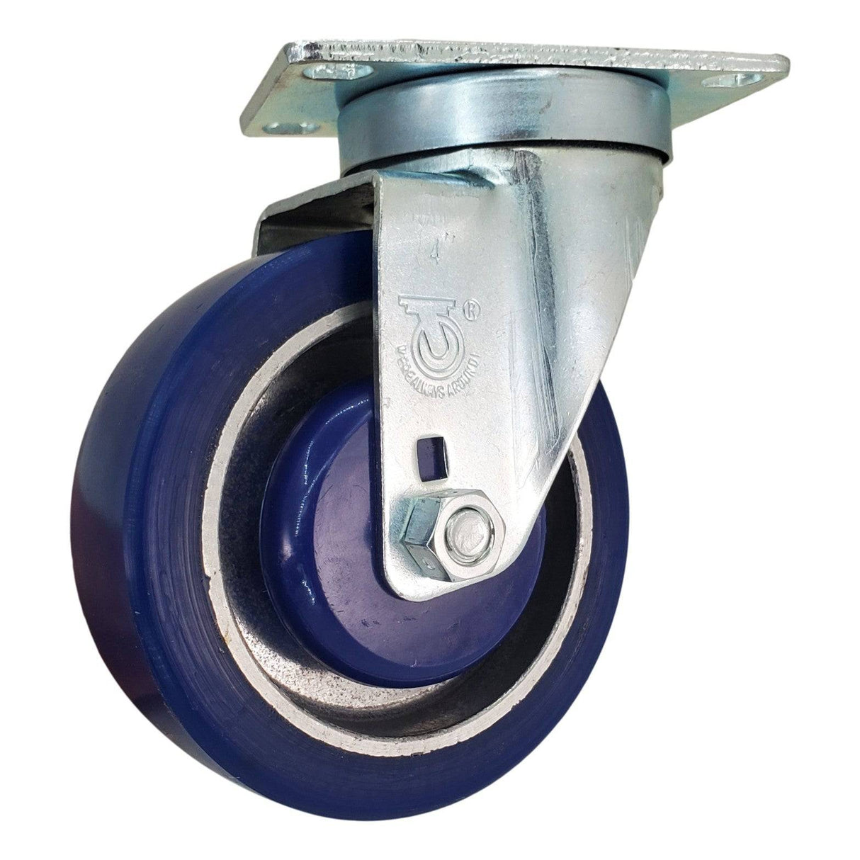 4" x 1-1/4" Light Medium Duty Swivel Caster with Polyon Aluminum Wheel - 75PA40GL4306YY