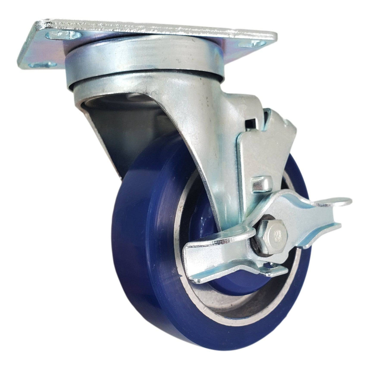 4" x 1-1/4" Light Medium Duty Swivel Caster with Polyon Aluminum Wheel - 75PA40GL4306TY