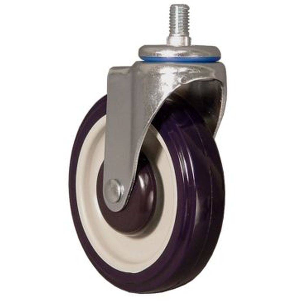 5" x 1-1/4" Shopping Cart Swivel Caster with Poly-Pro Wheel - 20PP50GP50SCYY