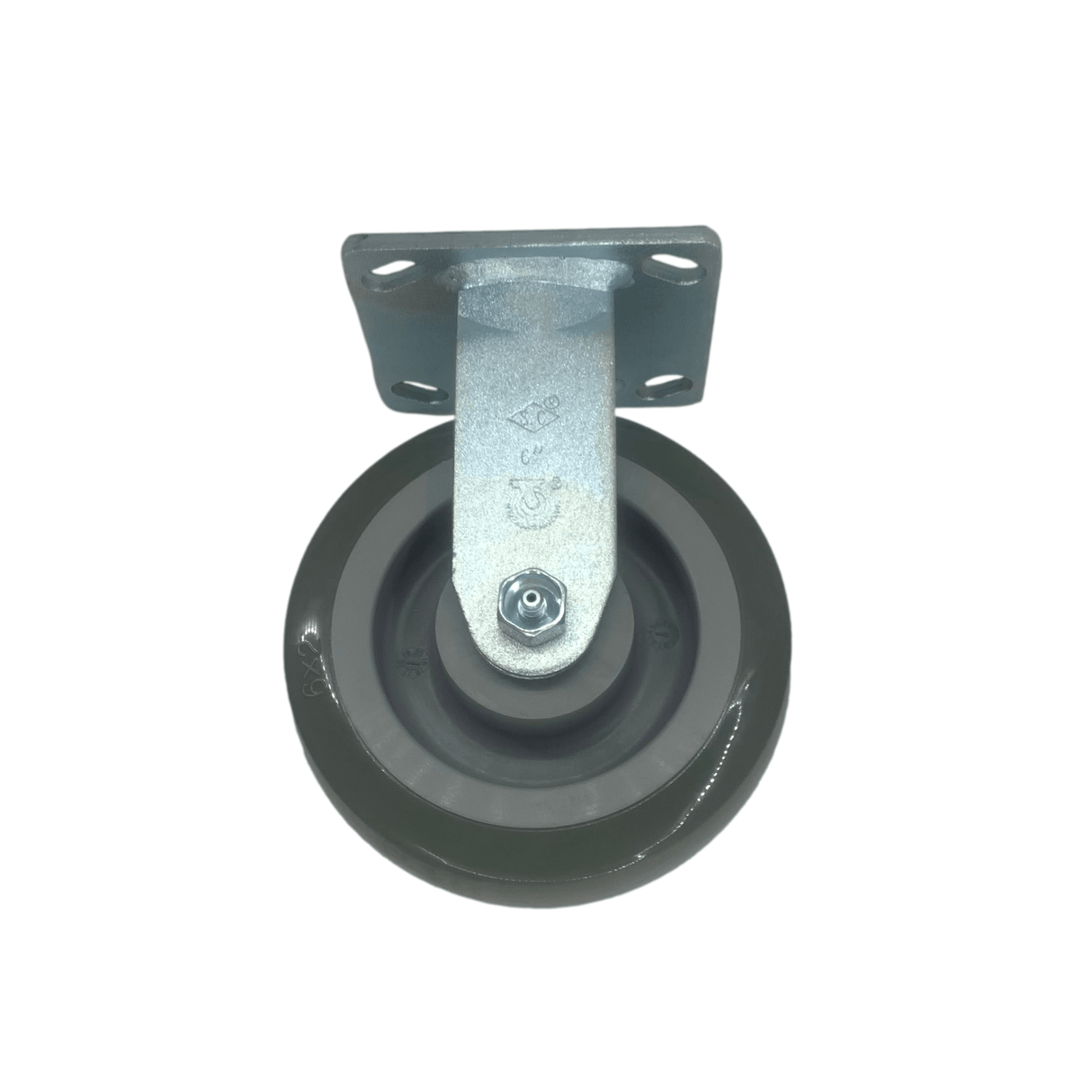 6" x 2" Medium Duty Series Rigid Caster with Poly-Pro Wheel - 28PP60JI6017YY