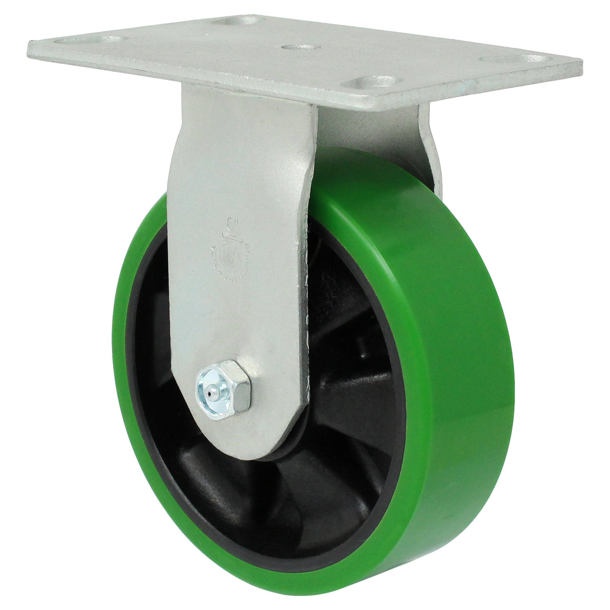 6" x 2" Medium Heavy Duty Rigid Caster with Polyon Maxrok Wheel - 44MU60JG6019YY