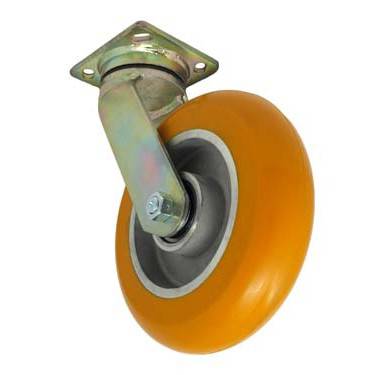 8" x 2" Lead High Performance Maintenance-Free Swivel Caster with Ultraflex Wheel - 4KUX80JO6417YY
