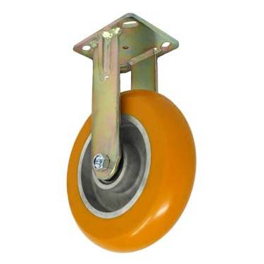 8" x 2" 4R Series High Performance Rigid Caster with Ultraflex Wheel - 4RUX80JO6417YY