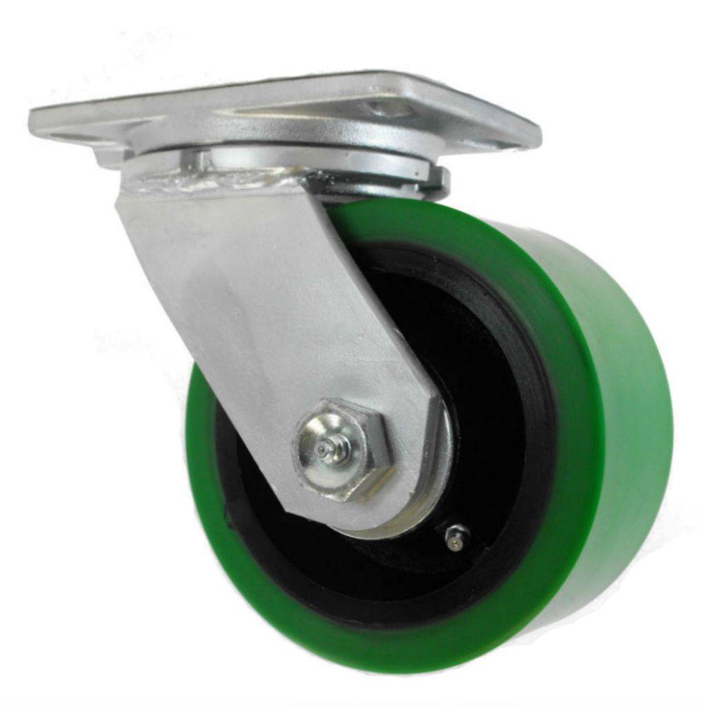 6" x 3" Heavy Duty Series Swivel Caster with Ultra-Poly Wheel - 53EX60LG2419YY